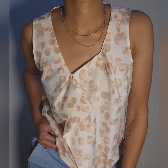 LOFT Tops - Ann Taylor LOFT Tank Top Medium Sleeveless Abstract Print Polyester Blouse
